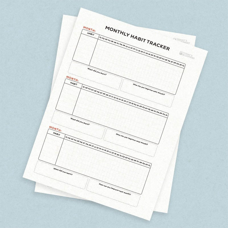 Habit Tracker PDF - Today's Blueprint