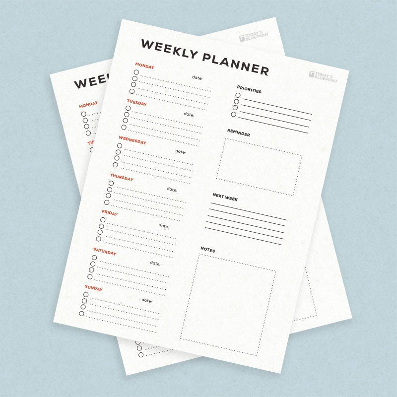 Weekly Planner PDF - Today's Blueprint